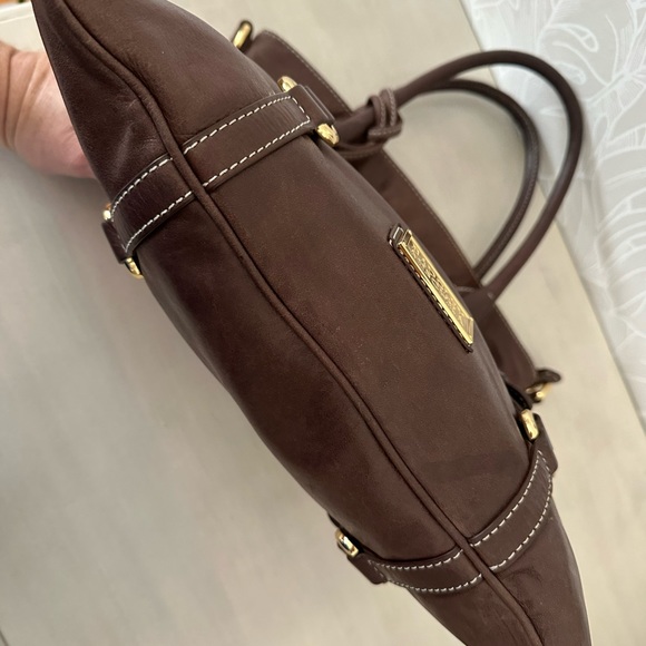 Badgley Mischka Brown Leather Bag - Picture 5 of 10